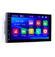 Автомагнітола 2 Din сенсорна, Bluetooth AUX USB SD 7023B, з пультом в комплекті!