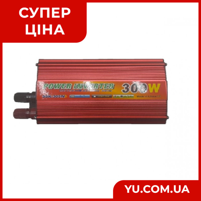 Перетворювач напруги 12-220V автомобільний інвертор UN-3051 300W