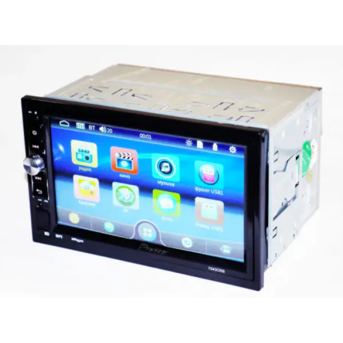 Автомагнітола 2Din CRB 7 " 7043CRB MP5, Bluetooth, USB, SD + пульт на руль (без GPS)