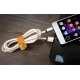 Кабель для заряджання телефонів USB - Lightning у шкіряному обплетенні, довжина 1 метр