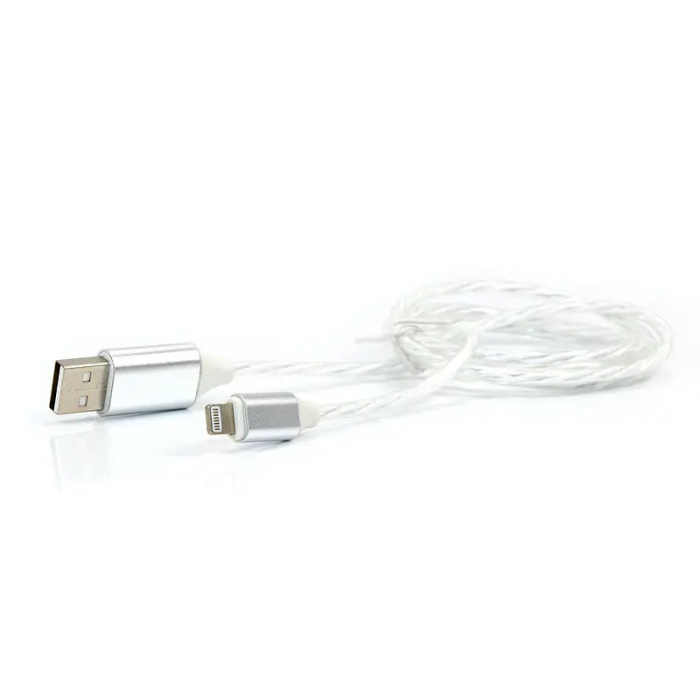 Світлодіодний кабель, що світиться, USB - Lightning 1м для зарядки та передачі даних