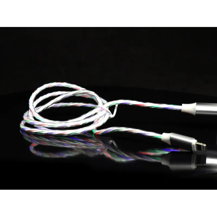 Світлодіодний кабель, що світиться, USB - Lightning 1м для зарядки та передачі даних