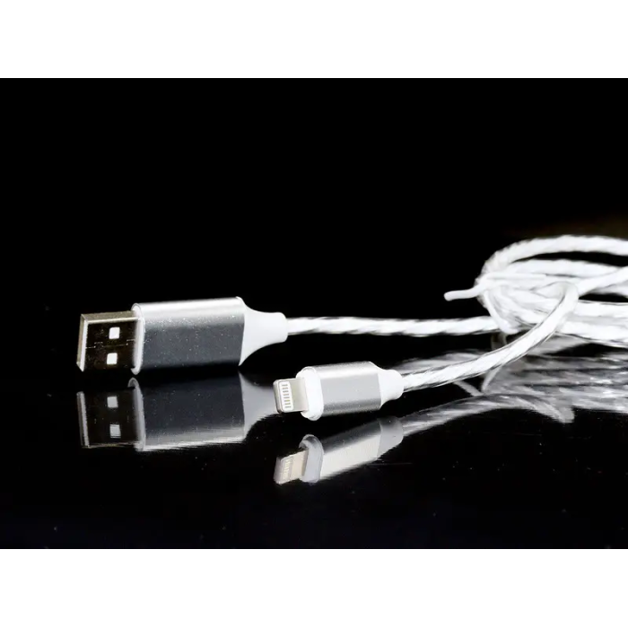 Світлодіодний кабель, що світиться, USB - Lightning 1м для зарядки та передачі даних