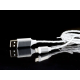 Світлодіодний кабель, що світиться, USB - Lightning 1м для зарядки та передачі даних