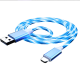 Світлодіодний кабель, що світиться, USB - Lightning 1м для зарядки та передачі даних
