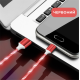 Світлодіодний кабель, що світиться, USB - Lightning 1м для зарядки та передачі даних