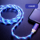 Світлодіодний кабель, що світиться, USB - Lightning 1м для зарядки та передачі даних
