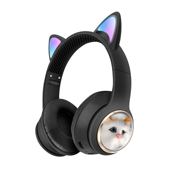 Наушники Bluetooth с ушками и подсветкой LED AKZ-03