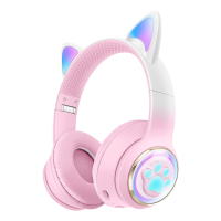 Бездротові навушники Bluetooth AKZ-62 з котячими вушками та LED підсвічуванням
