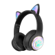 Беспроводные наушники Bluetooth AKZ-62 с кошачьими ушками и LED подсветкой