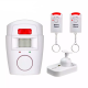 Сигнализация для дома ALARM-105 cенсорная инфракрасная на батарейках, беспроводной датчик движения + 2 пульта на брелке