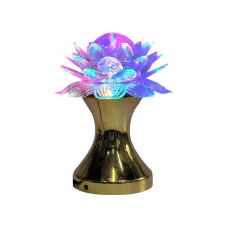 Яркая вращающаяся диско лампа "Лотос" на подставке LED Crystal Magic Ball Light AT-W927