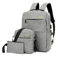 Универсальный набор рюкзак + сумка + кошелек BACK-PACK 3в1 Серый
