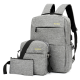 Універсальний набір рюкзак + сумка + гаманець BACK-PACK 3в1 Сірий