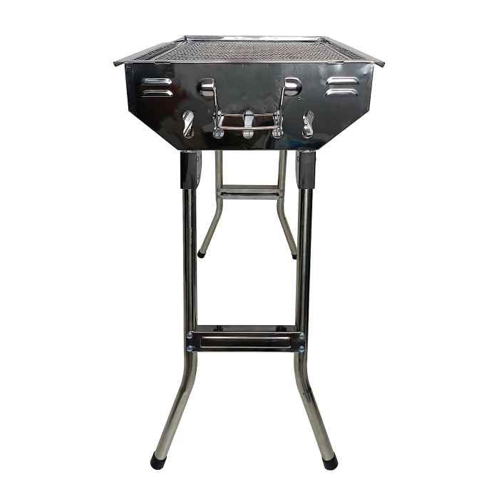 Переносной мангал гриль барбекю BARBECUE TRAY 883 770х350х190 см с решеткой, портативный мангал, угольный металлический