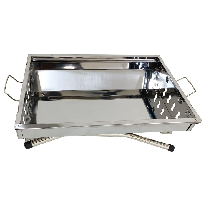 Переносной мангал гриль барбекю BARBECUE TRAY 883 770х350х190 см с решеткой, портативный мангал, угольный металлический