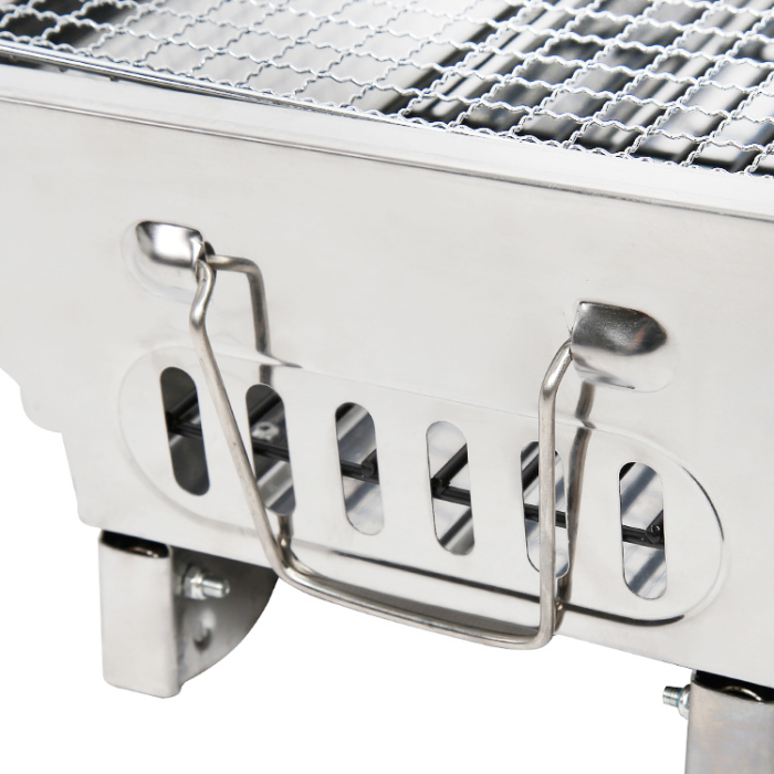 Переносной мангал гриль барбекю BARBECUE TRAY 883 770х350х190 см с решеткой, портативный мангал, угольный металлический