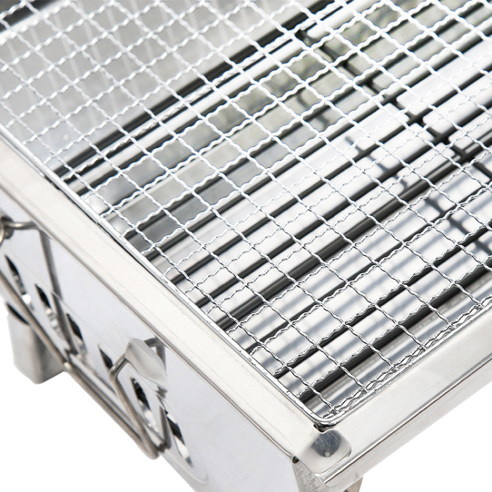 Переносной мангал гриль барбекю BARBECUE TRAY 883 770х350х190 см с решеткой, портативный мангал, угольный металлический