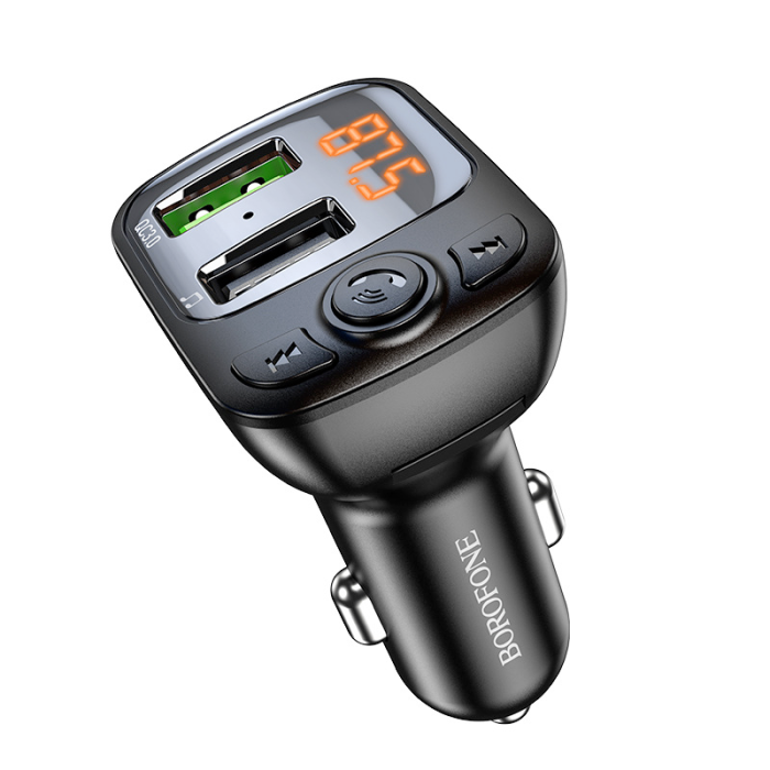 FM трансмітер модулятор BOROFONE BC41 Eminency зарядний пристрій QC3.0 Bluetooth