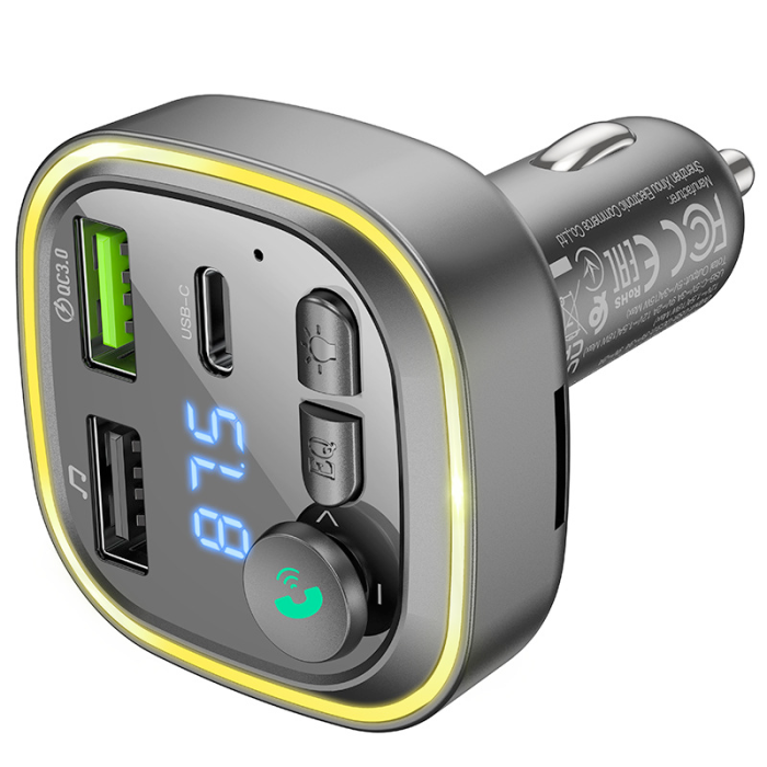 FM модулятор трансмітер Bluetooth QC3.0 Borofone BC48 Broad