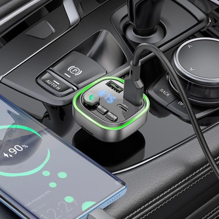 FM модулятор трансмітер Bluetooth QC3.0 Borofone BC48 Broad