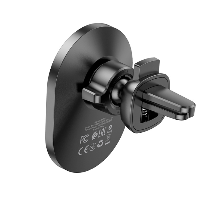 Кріплення телефону з бездротовою зарядкою Borofone BH201 Magnetic Wireless
