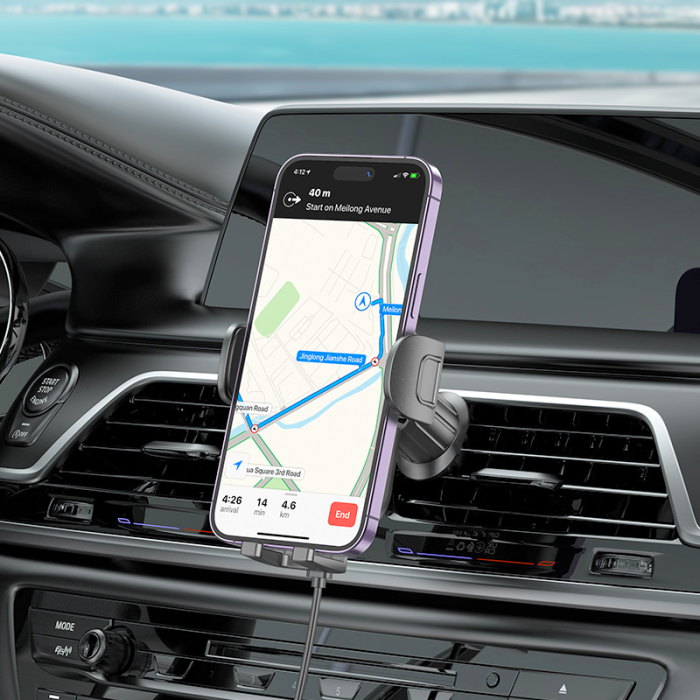 Кріплення для телефону з бездротовою зарядкою mobile holder Borofone BH204