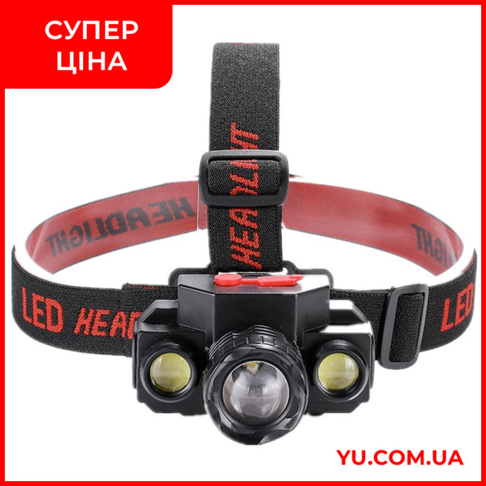 Налобний ліхтар Bailong BL-1805 COB+XPE USB-заряджання