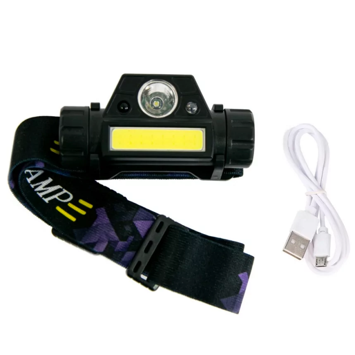 Налобний ліхтар BL-1898 SENSOR акумуляторний зарядка від USB