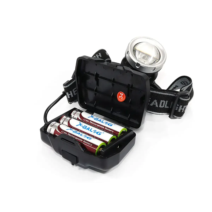 Ліхтар налобний Bailong 3х18650 BL-T50-P50 USB, 5 режимів, zoom, power bank