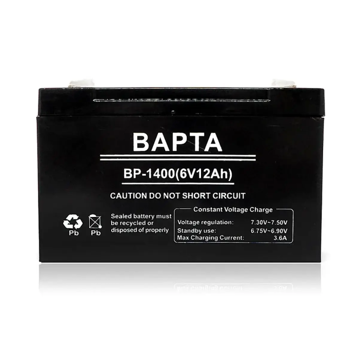 Потужна акумуляторна батарея BAPTA 6В 12,0Ач BP-1400