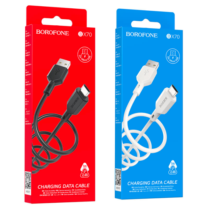 Кабель USB - micro USB Borofone BX70 2.4A 1 метр