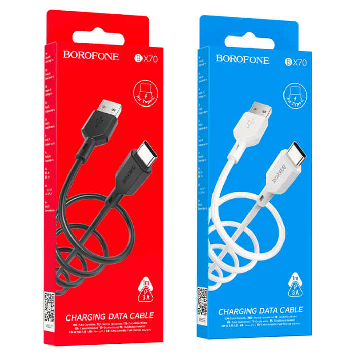 Кабель USB-Type-C Borofone BX70 3А 1 метр