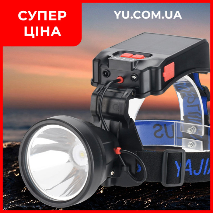 Ліхтар налобний Type-C Solar із сенсорним датчиком та сонячною панеллю Bailong LY-29C