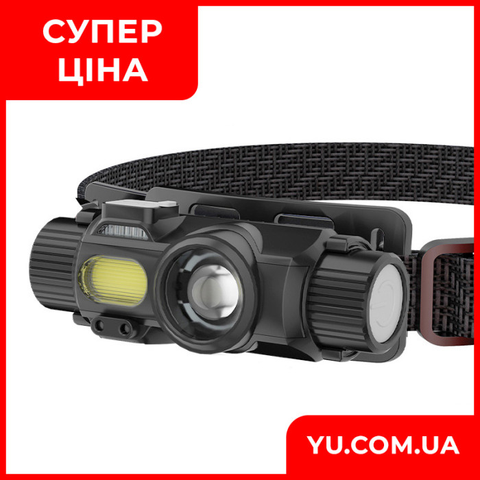 Ліхтар налобний із сенсорним датчиком Bailong YY-16 із зарядкою Type-C