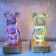 3D ночник мишка фейерверк стеклянный RGB светильник лампа медведь Bearbrick 8 цветов