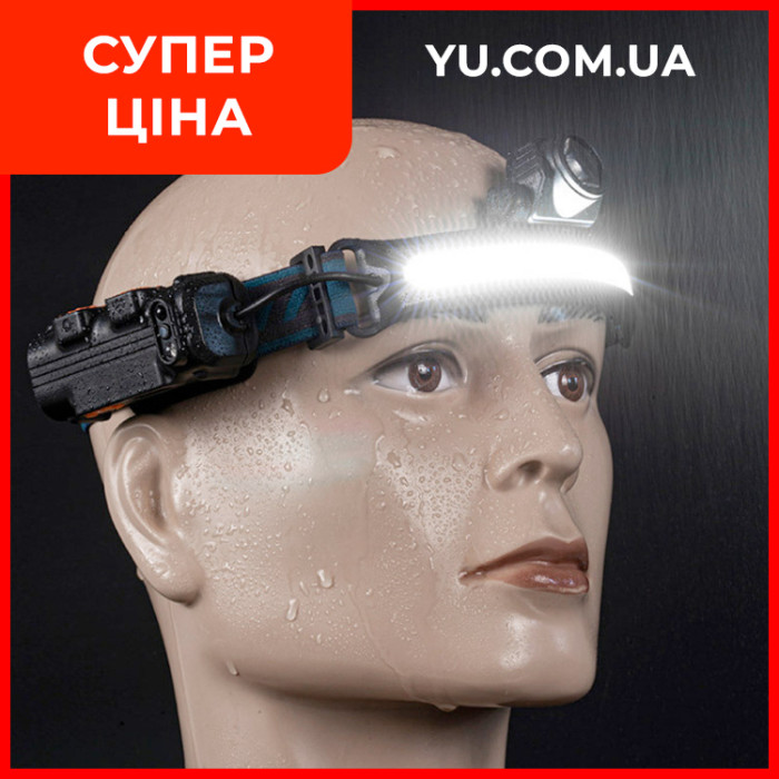 Ліхтар налобний сенсорний Bailong Bl-W678-1 акумуляторний ліхтарик
