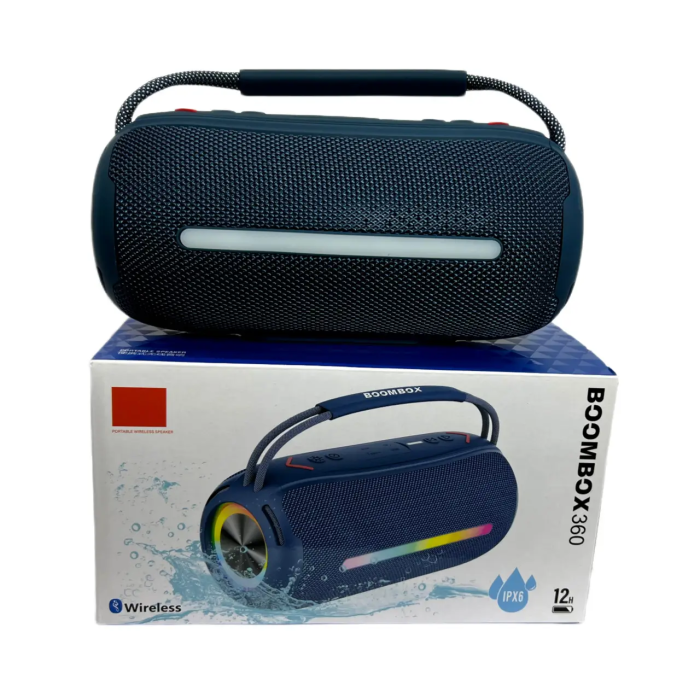 Портативна Bluetooth колонка Boombox 360 Pro Водонепроникна колонка з FM радіо та мікрофоном