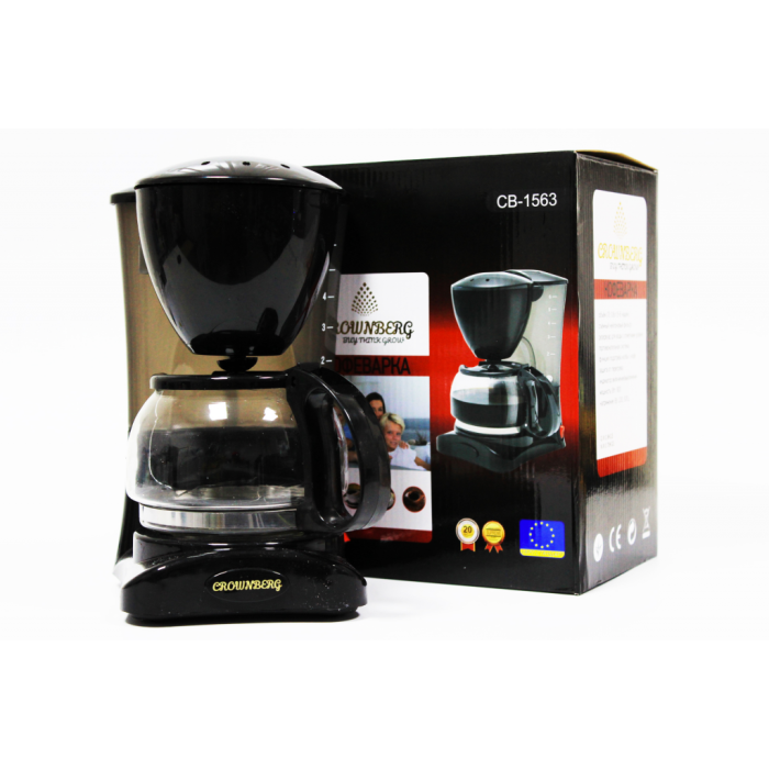 Крапельна кавоварка з чайником Crownberg CB-1563, 0,6 л 800 Вт