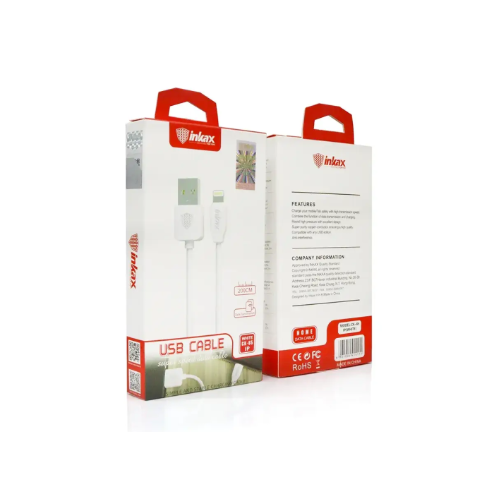 Кабель Inkax CK-65 USB - Lightning 2,0м