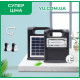 Солнечная система-фонарь CL-12 30W (фонарь, 2 лампы, солнечная батарея, Power bank)