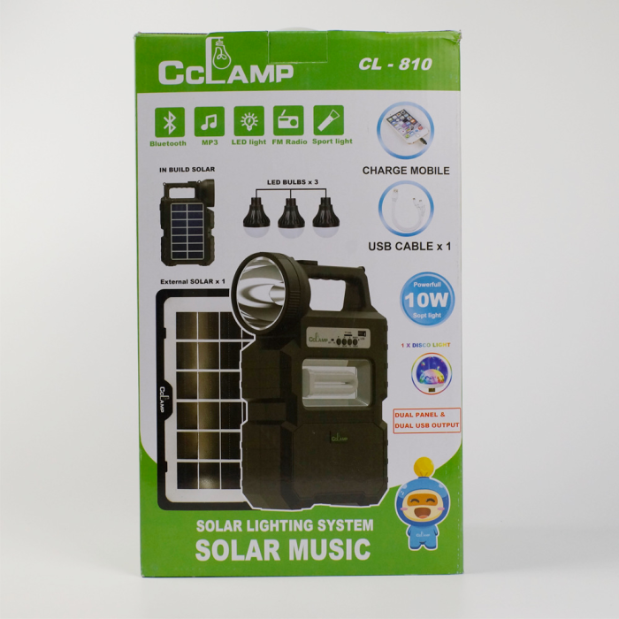 Универсальная солнечная станция CCLamp CL-810 Power Bank / Солнечная панель + повер банк + FM радио
