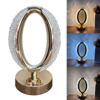 Настольная лампа 3 цвета Crystal Diamond-1, от USB аккумуляторный светильник-ночник