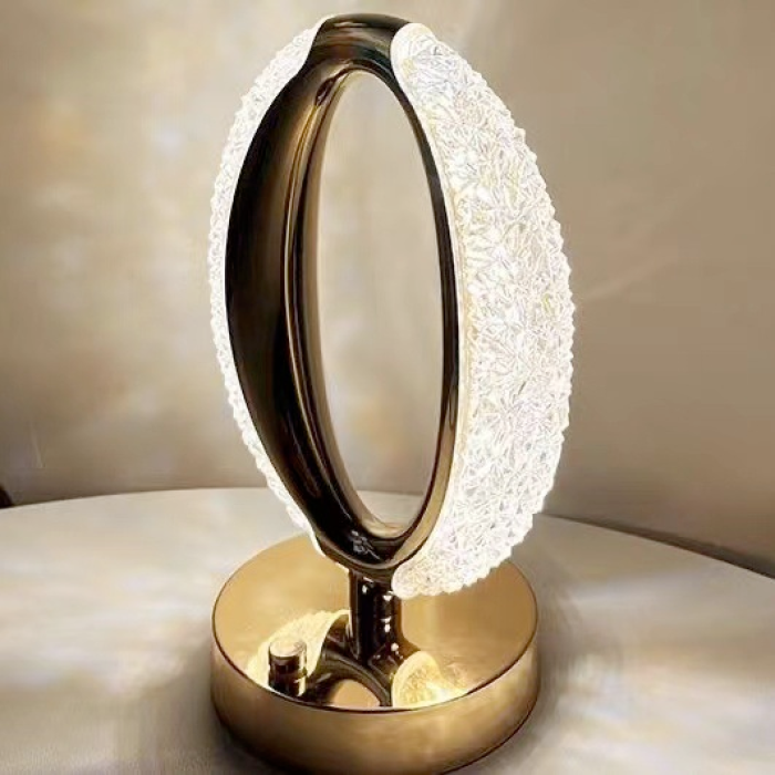 Настольная лампа 3 цвета Crystal Diamond-1, от USB аккумуляторный светильник-ночник