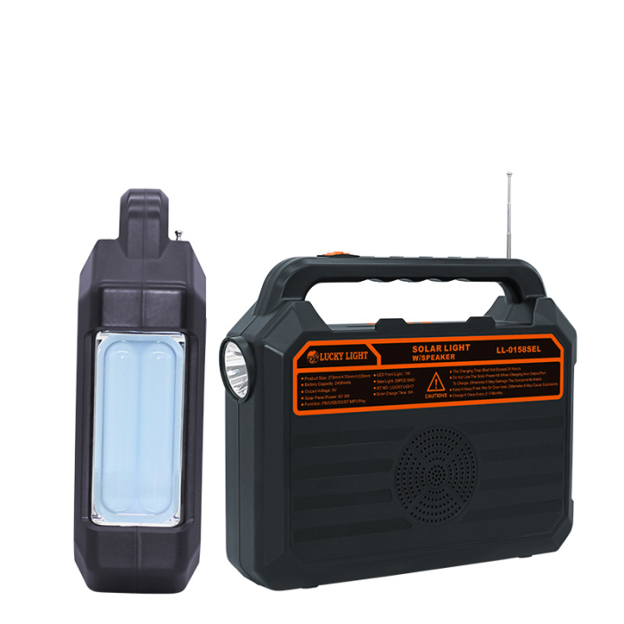 Фонарь PowerBank EP-0158 радио/bluetooth с солнечной панелью мощность 6V/3W