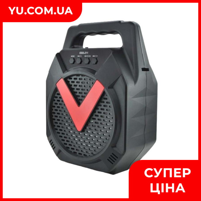 Портативна колонка-валіза ESS-211 з USB, SD, FM, Bluetooth
