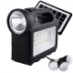 Багатофункціональний LED ліхтар GD-101 із сонячною панеллю, 3 лампочки, powerbank