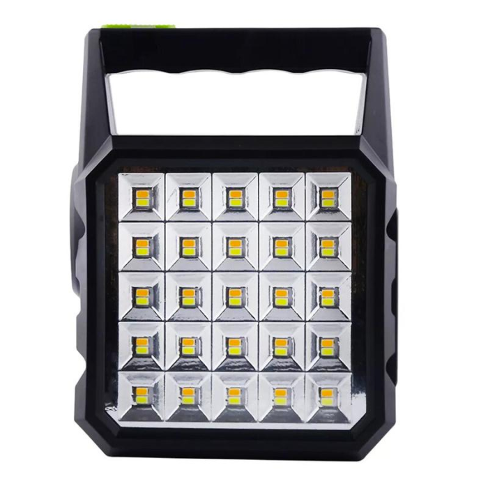 Многофункциональный LED фонарь GD105 с солнечной панелью, 3 лампочки, powerbank
