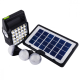 Многофункциональный LED фонарь GD105 с солнечной панелью, 3 лампочки, powerbank