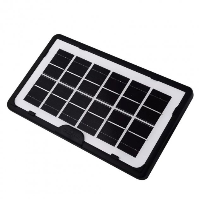 Многофункциональный LED фонарь GD105 с солнечной панелью, 3 лампочки, powerbank